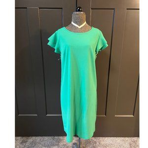 Ces Femme Green T-shirt Dress Ruffled Sleeves No Size